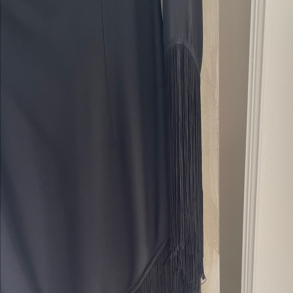 Black Fringe asymmetric dress by Taller Marmo size 40 - Picture 3 of 7